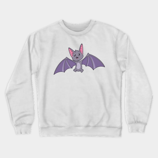 Kawaii Bat Crewneck Sweatshirt by Modern Medieval Design